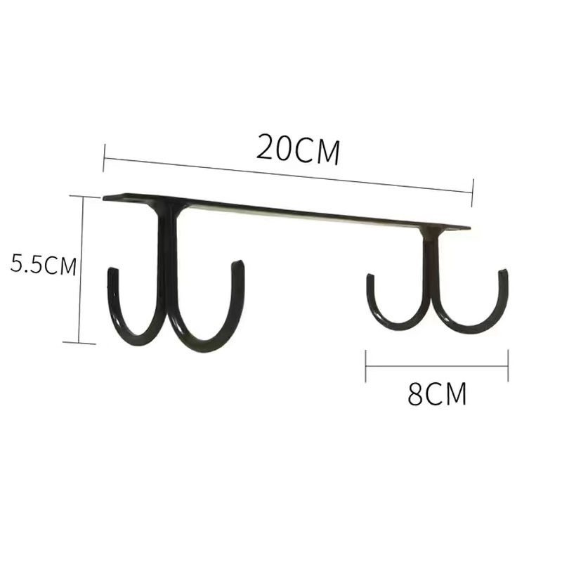 Kitchen Closet Coffee Cup Holder Cup Hanger Hook Wine Cabinet Coffee Mug Glass Cup Shelf Rack