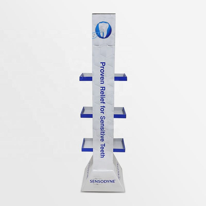 Dental Store Oral Care Products Corrugated Cardboard Display Rack