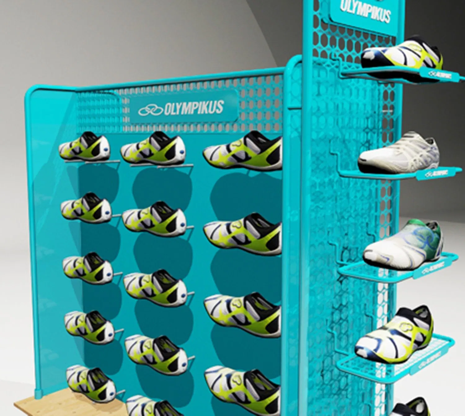 Dress Shop's Chrome Metal Free Standing Hanging Clothes Display Rack with Wheels