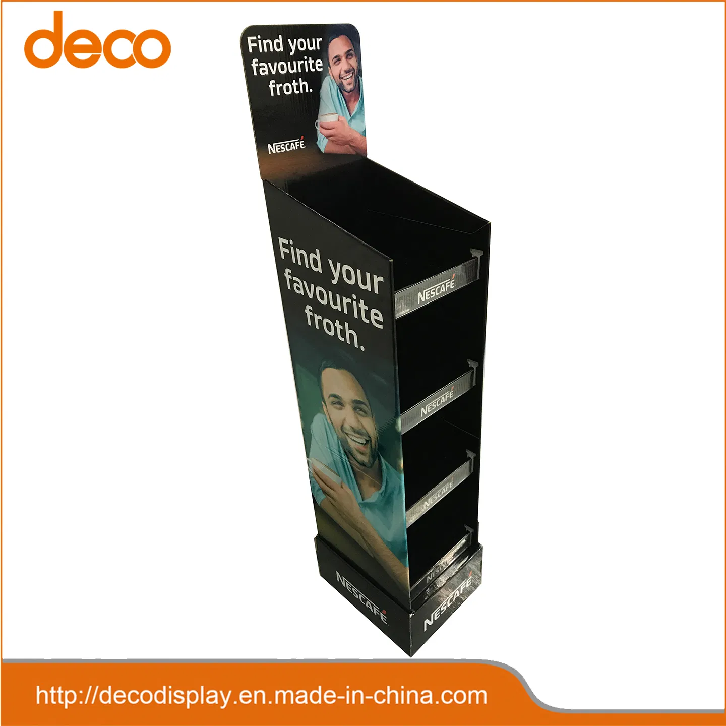 Wholesale Retail Floor Corrugated Displays for Instant Food Cocktail Display Rack