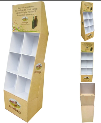 OEM Pop Cardboard Floor Display with 12 Pockets for Promotional Lights Cardboard Display Manufacturer