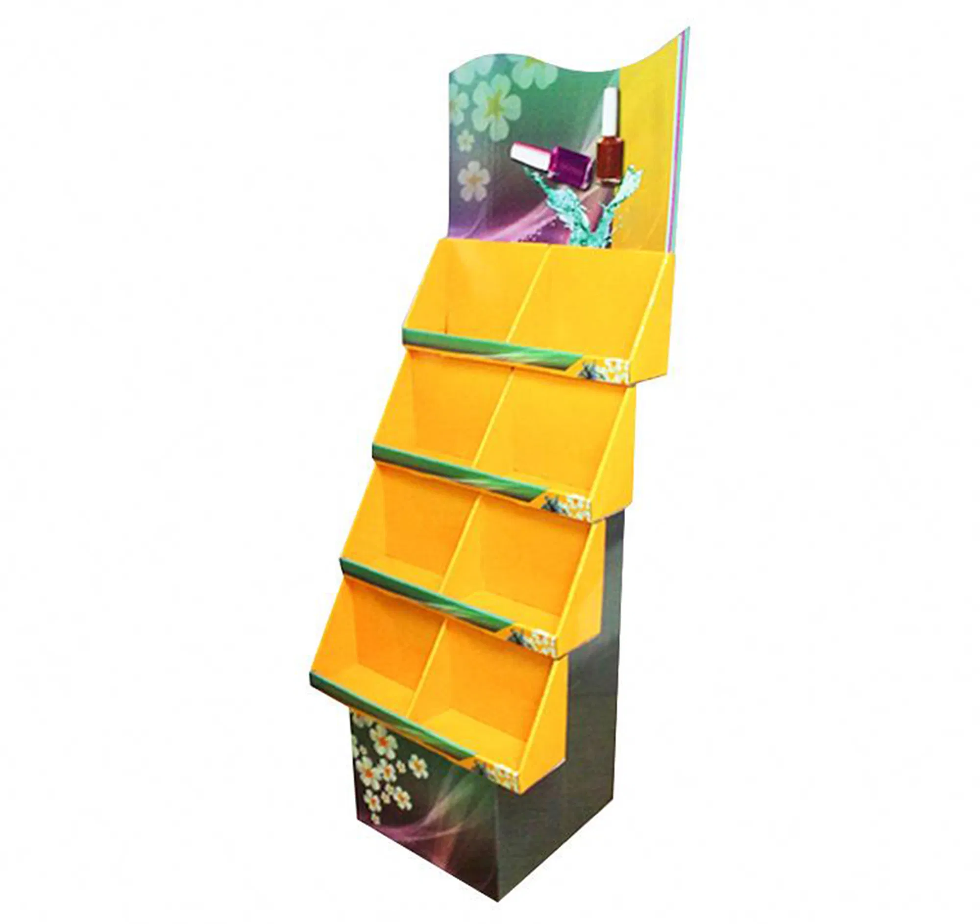 Floor Standing Paper Cardboard Hooks Display Rack for Socks