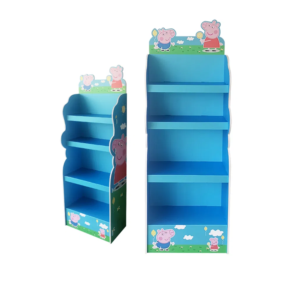 Retail Display Potato Chips Cardboard Floor Racks with Screen