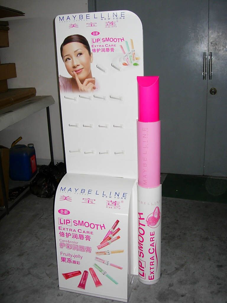 Four Sides Rotating Cardboard Hooks Display Paper Hanger Display Rack