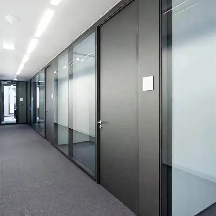 High-Grade Acoustic Isolation Office Wall Partition Interior Decorative Conference Room Division Glass Wall