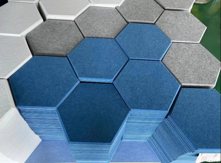 Polyester Fiber Hexagonal Sound Absorption Decorative Felt Wall Sound Insulation Board