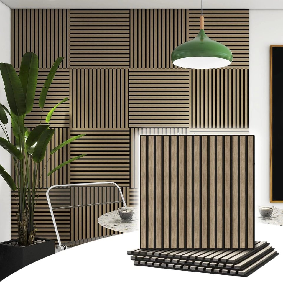 Home Decor Acoustic Slat Acoustic Foam Wooden MDF Panels for Bedroom