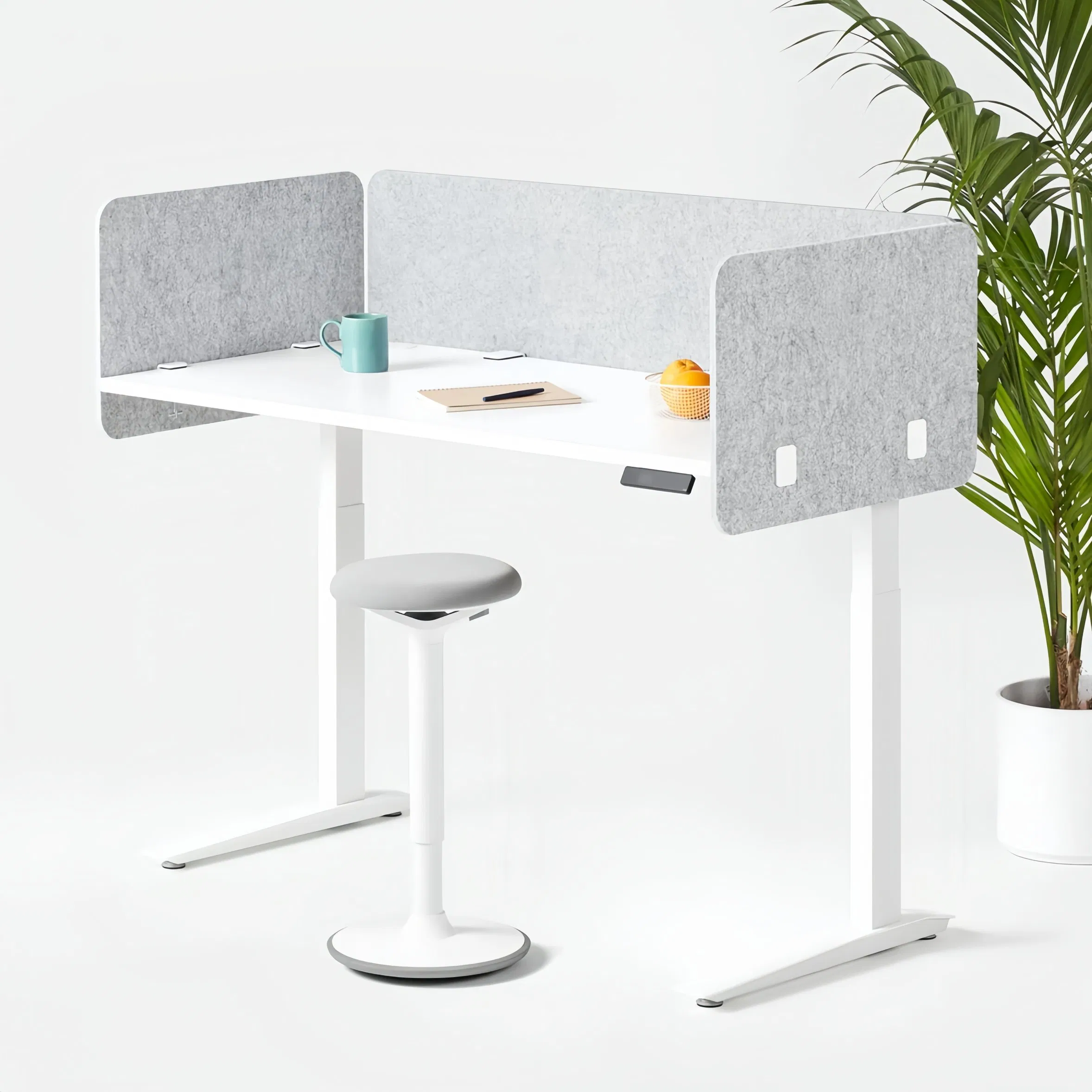 Pet Felt Acoustic Baffles Ceiling Hanging Clouds Freestanding Floor Standing Room Divider Partition Screen Sound Absorber for Restaurant Hotel Lobby