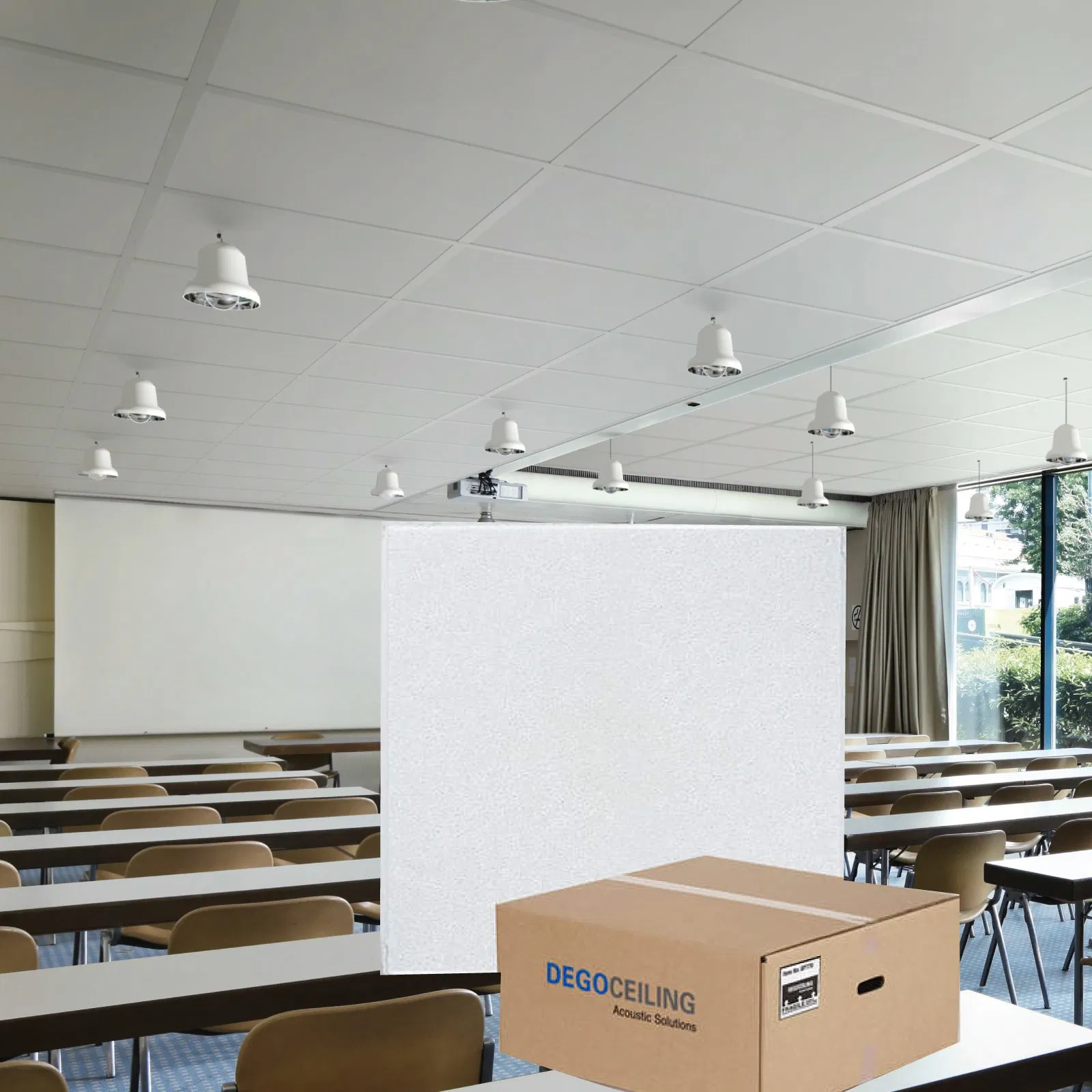 20mm Acoustic Rock Wool Ceiling Panels and Ceiling T Bar Suspension Systems