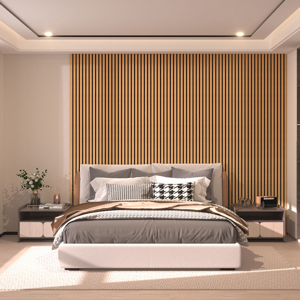 15mm Wooden Perforated Acoustic Panel for Interior Wall Decoration, White Corkwood Wood Perforated Soundproofing Board