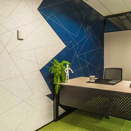 Noise Control Efficiently Sound Control Doors Decorative Polyester Acoustic Panels