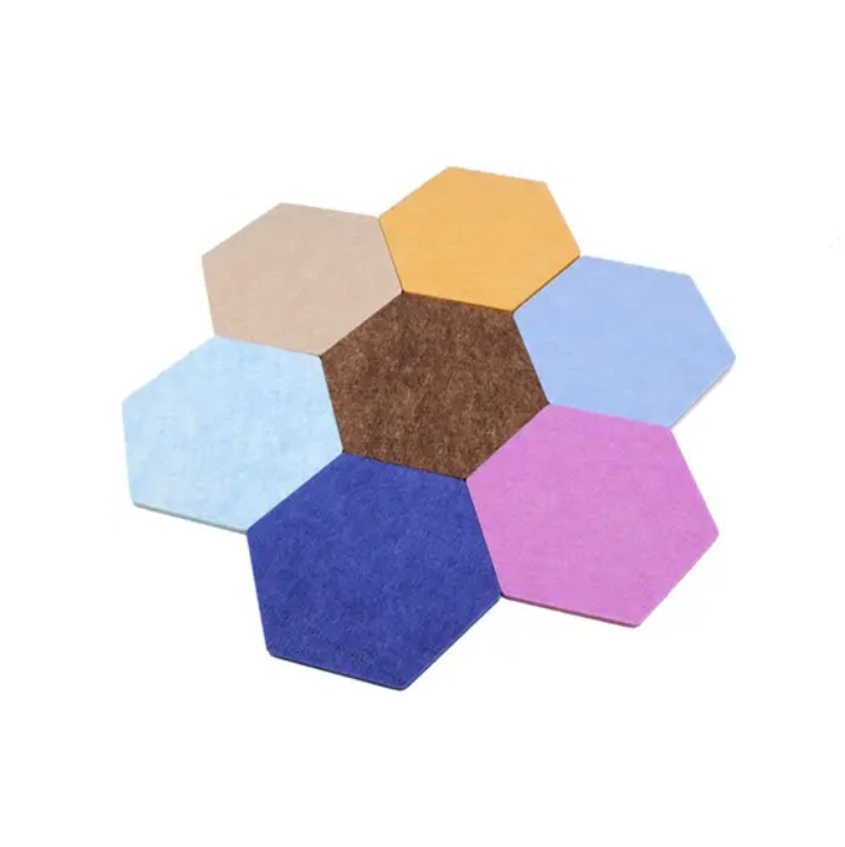 Polyester Fiber Hexagonal Sound Absorption Decorative Felt Wall Sound Insulation Board