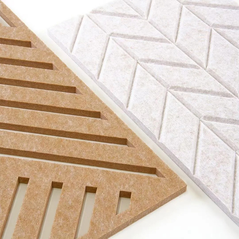 12mm Thick Polyester Fiber Acoustic Panels Studio Sound Absorption