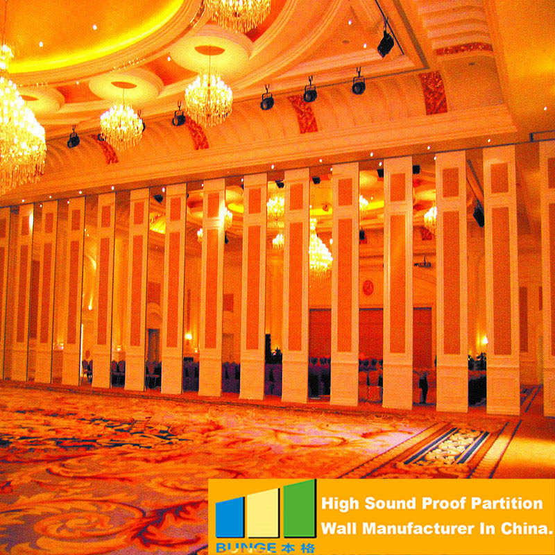 Folding Partitions Mobile Acoustic Wall Chinese Sliding Door Soundproof Panels for Office Hotel Conference Room