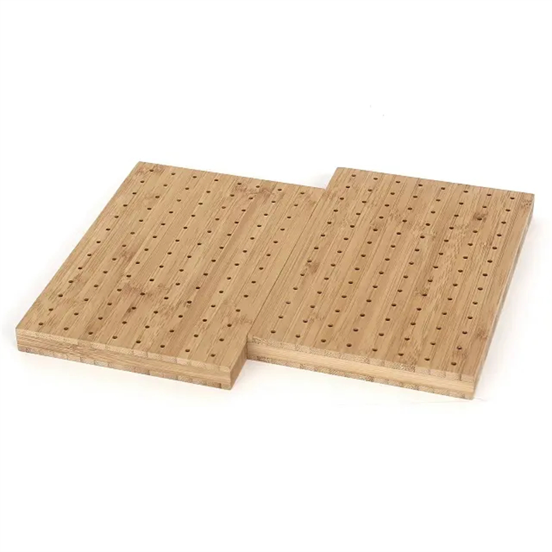 Eco-Friendly Easy Install Fireproof Bamboo Wall Panels Perforated Acoustic Soundproof Wall Panel