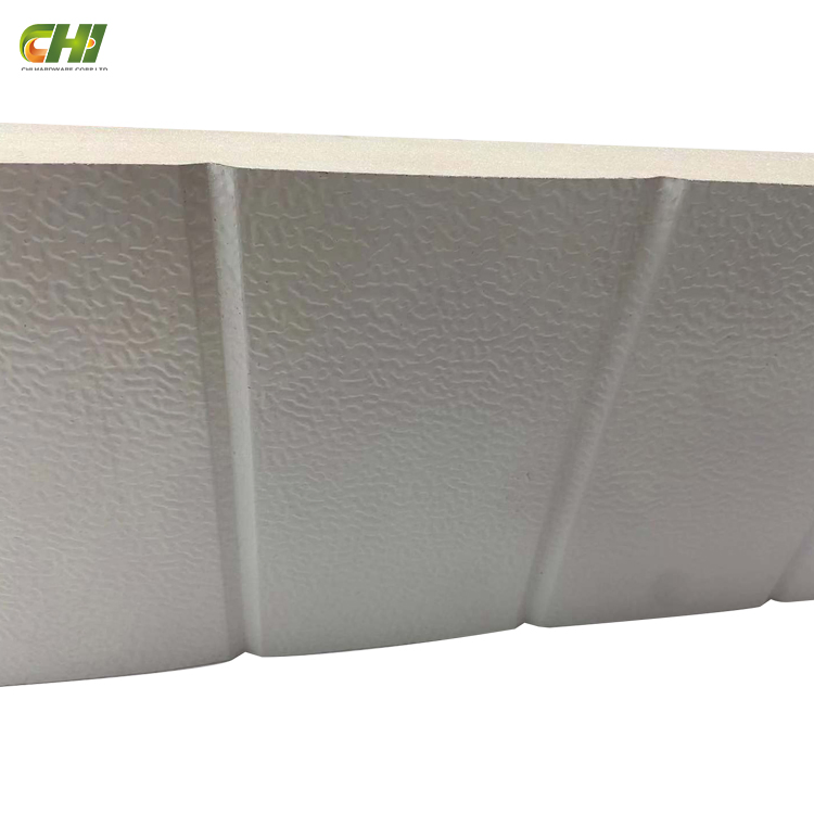 PVC Charcoal 9X7 Raised Panel Steel Flat Groove Wall Pipe Panel Wood Garage Door Press Grooved Acoustic