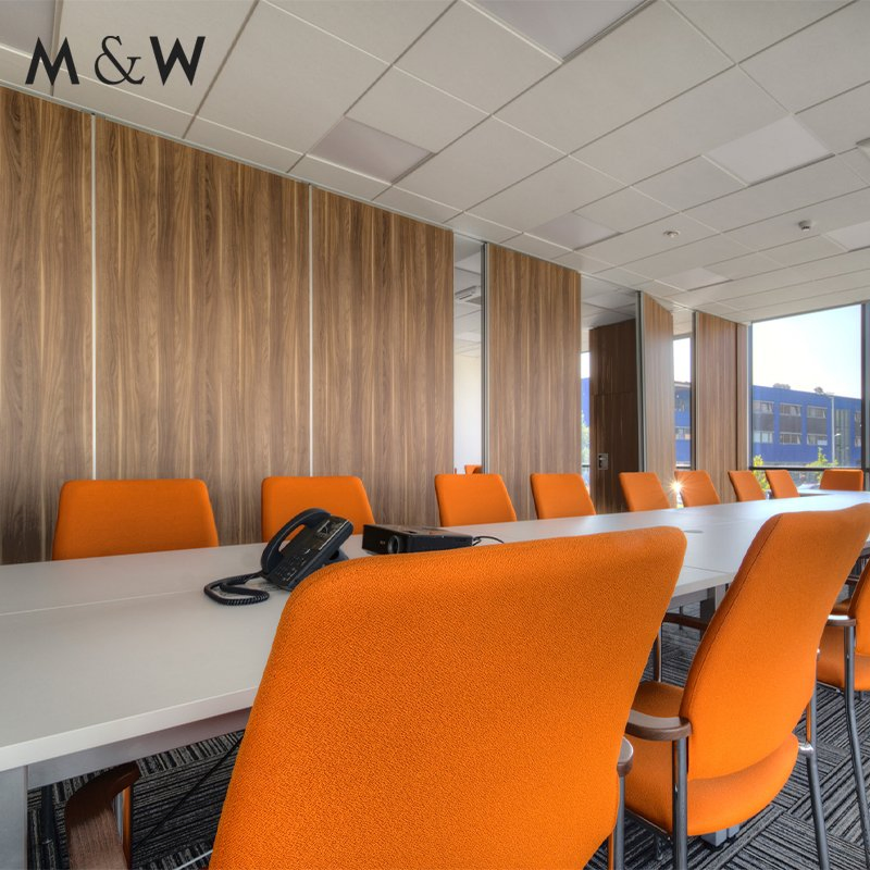M&W Sliding Folding Wall Partition Soundproof Movable Partition Wall Office Acoustic