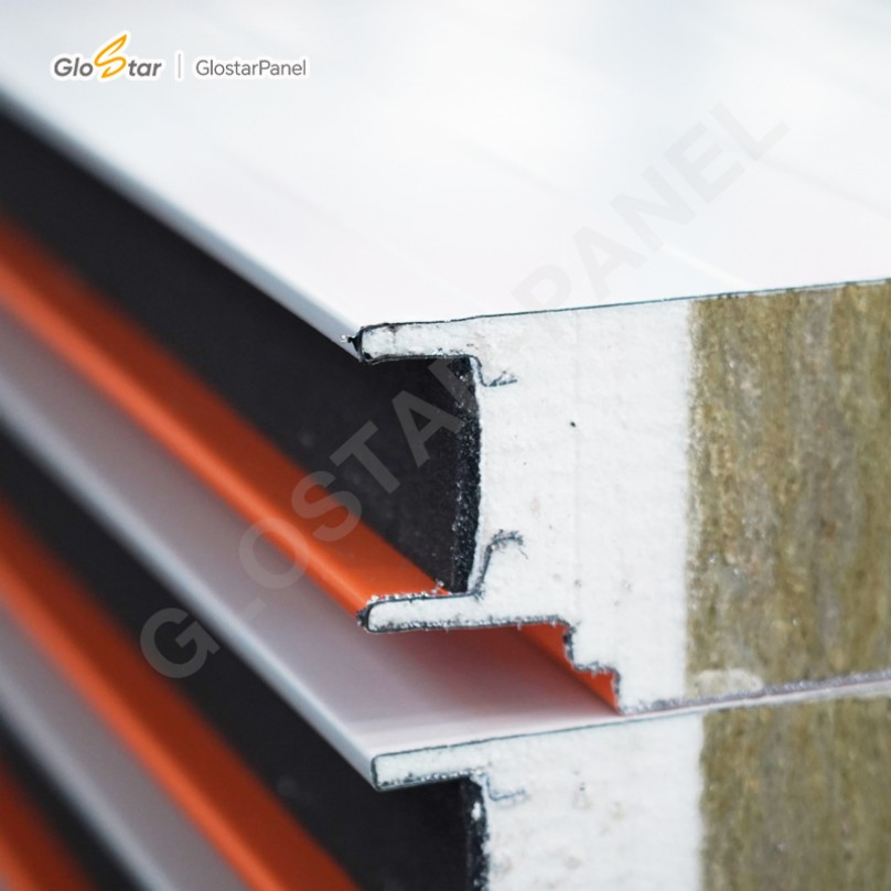 Prefabricated Factory Wall &amp; Roof PU Rock Wool Sandwich Panel System