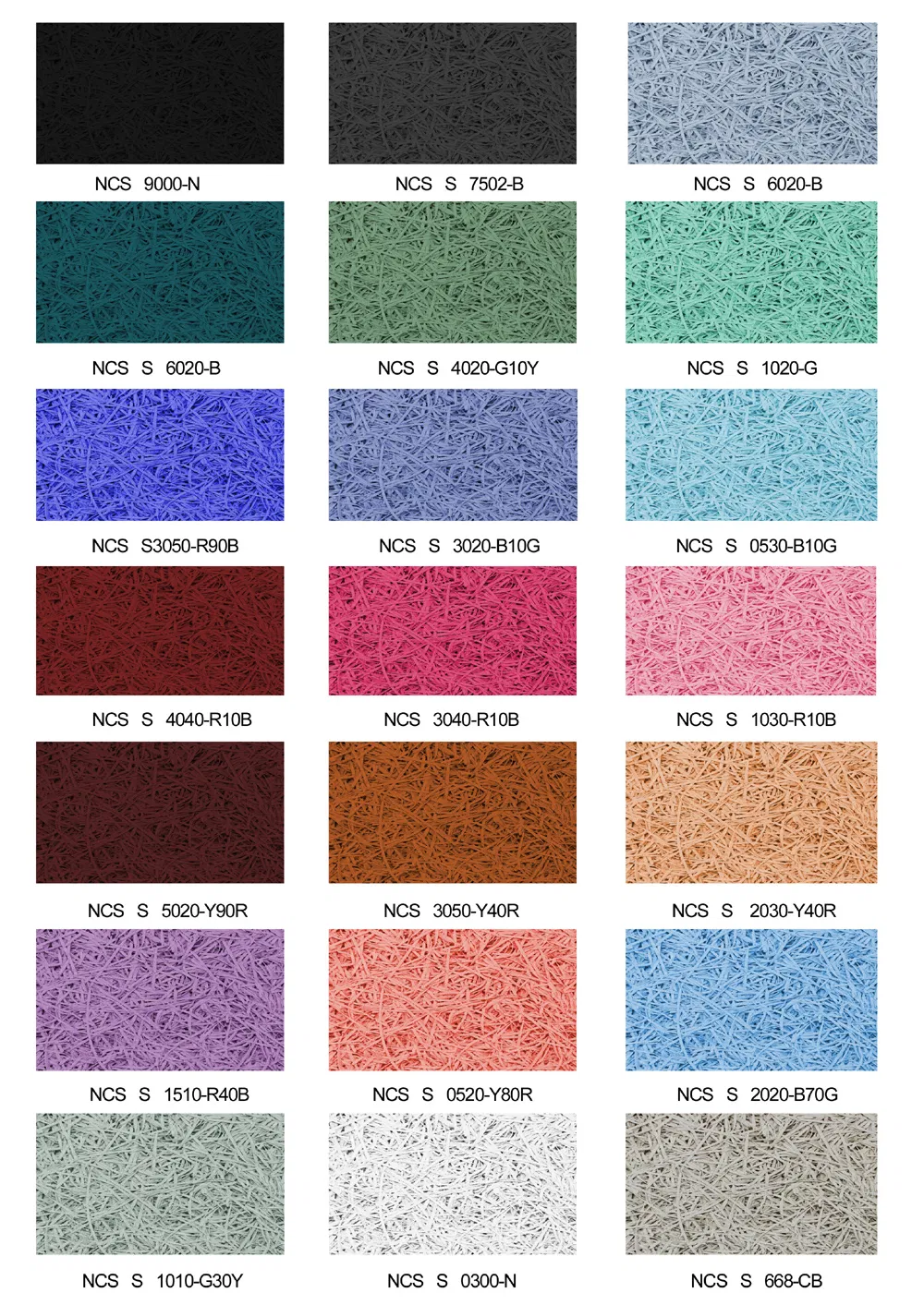 Acoustic Panel Color Chart