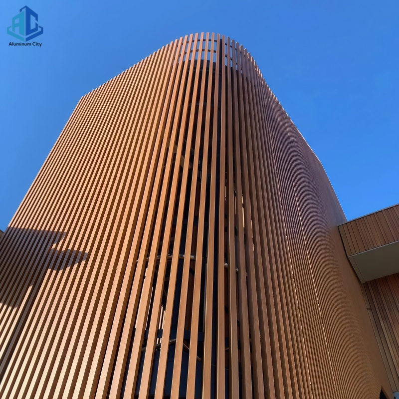 Modern Aluminum Suspended Ceiling System with Wood Grain Finish