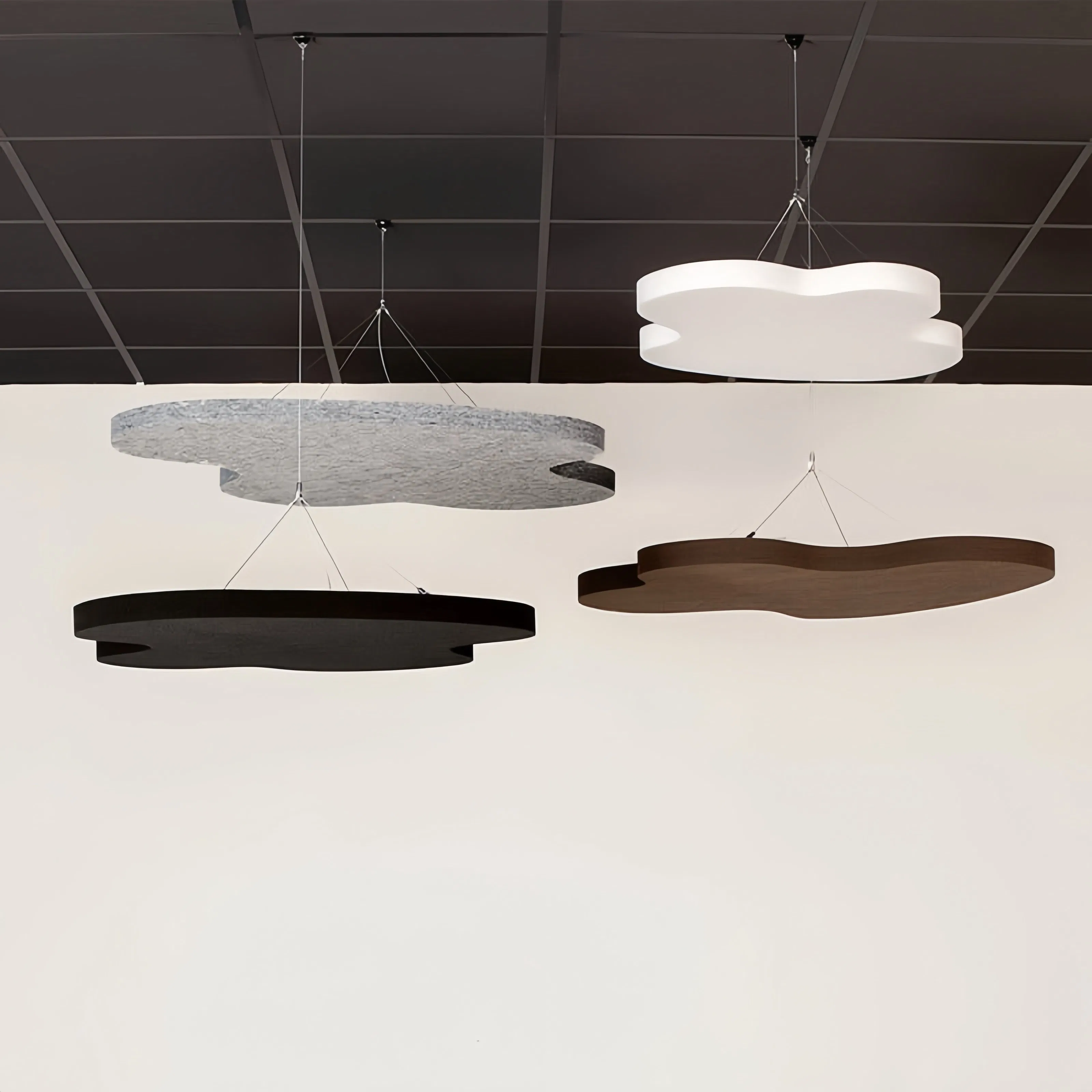 Seamless Pet Felt Acoustic Stretch Ceiling System with Integrated Sound Absorption Backing Modern Minimalist Look Effective Noise Reduction