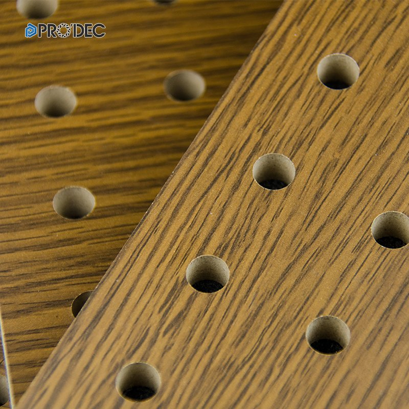 Custom Office Recording Studio Meeting Piano Room Wall Acoustic Board Soundproof Sound Absorbing Material Noise Reduction Wooden Perforated Wood Acoustic Panel