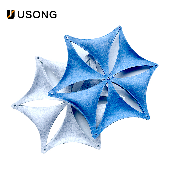 Usong Snowflakes Sound-Absorbing Office Partition Baffle Screen Quiet Spaces Acoustic Partition
