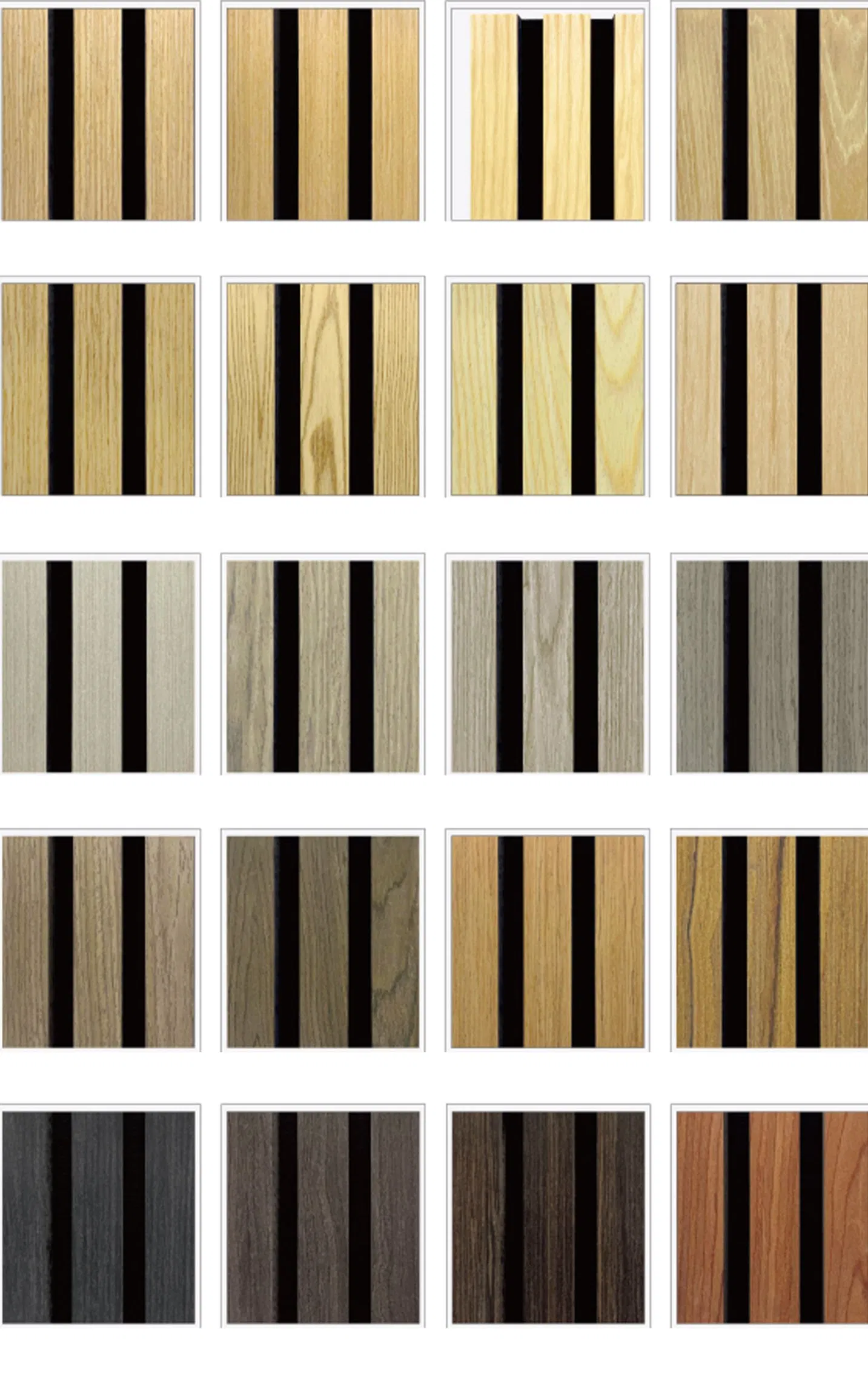 Building Material Foam Acoustic Sound Absorbing Board 3D MDF Wood Veneer Slat Panels