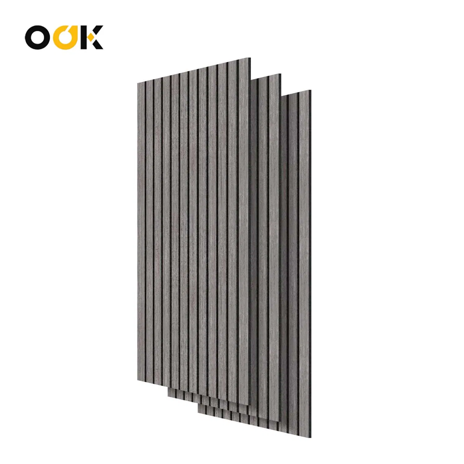 2026 Acoustic Soundproof WPC 3D Slat Wall Panel Interior Decoration Sound-Absorbing Panels Manufacture Price Polyester Fiber Decorative Panel Akupanel