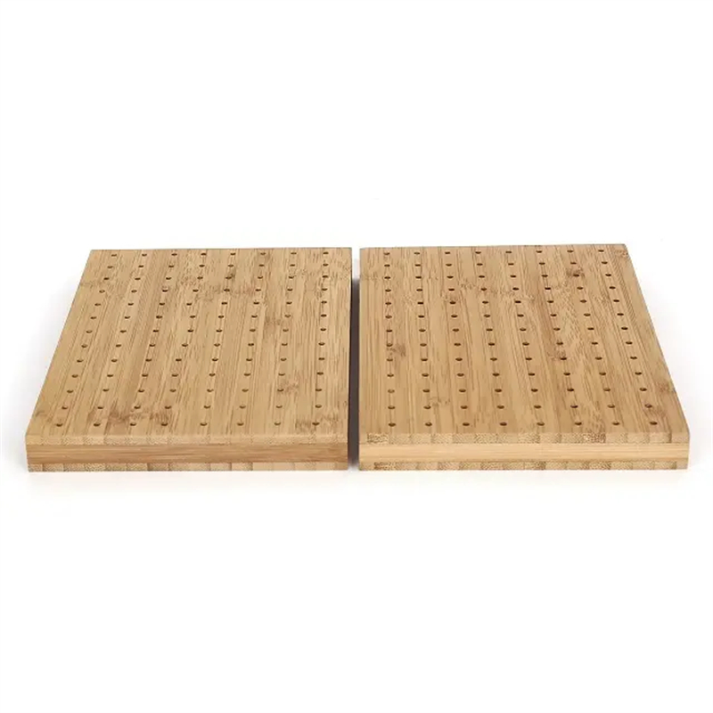 Eco-Friendly Easy Install Fireproof Bamboo Wall Panels Perforated Acoustic Soundproof Wall Panel