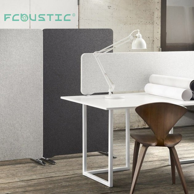 Fabric Wrapped Free Standing Polyester Acoustic Folding Screens Room Dividers Privacy Panel