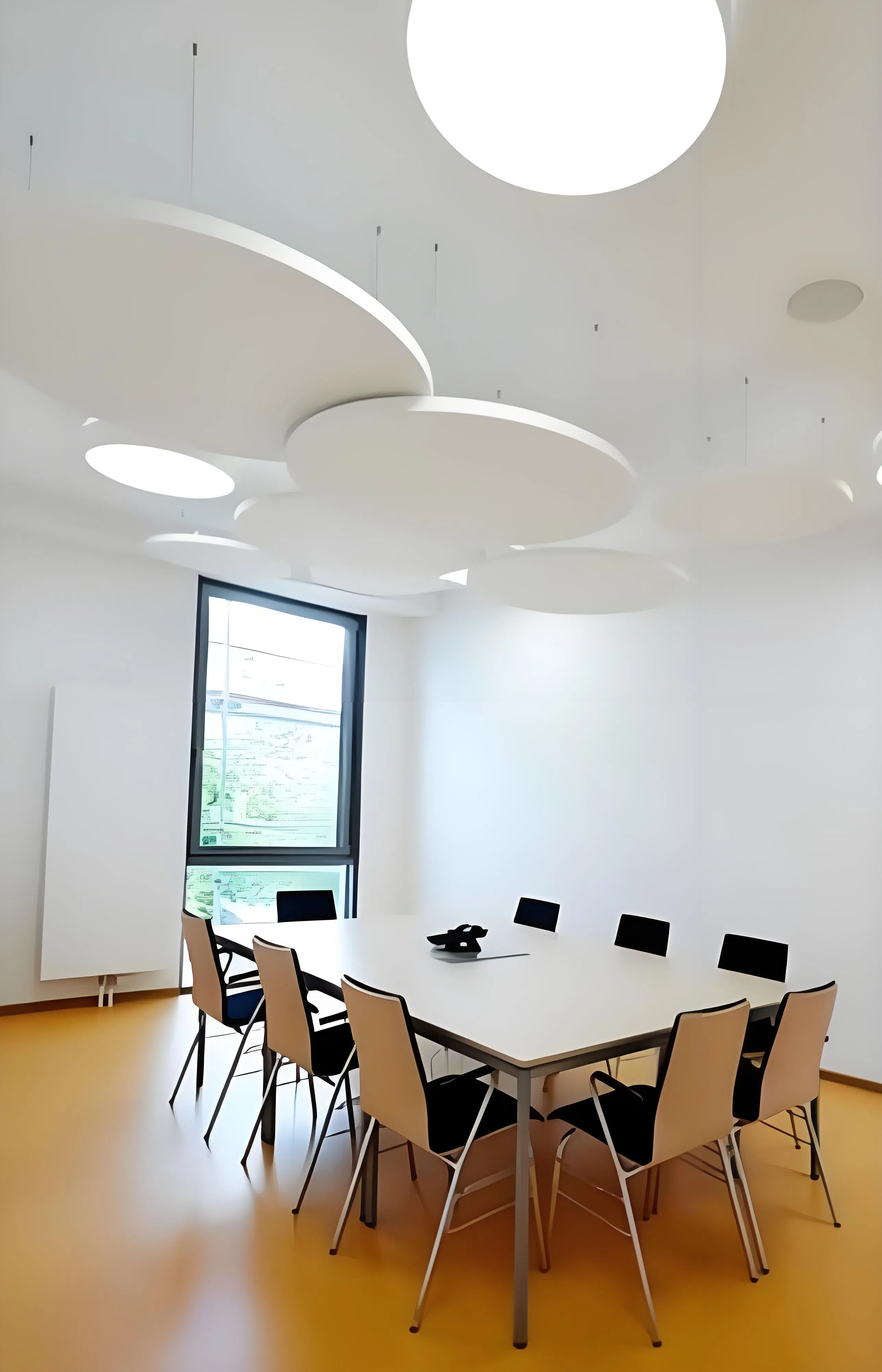 Suspended Ceiling Panels Thickness 40mm Acoustic Sound Absorbing Cloud Boards Hanging System for Office