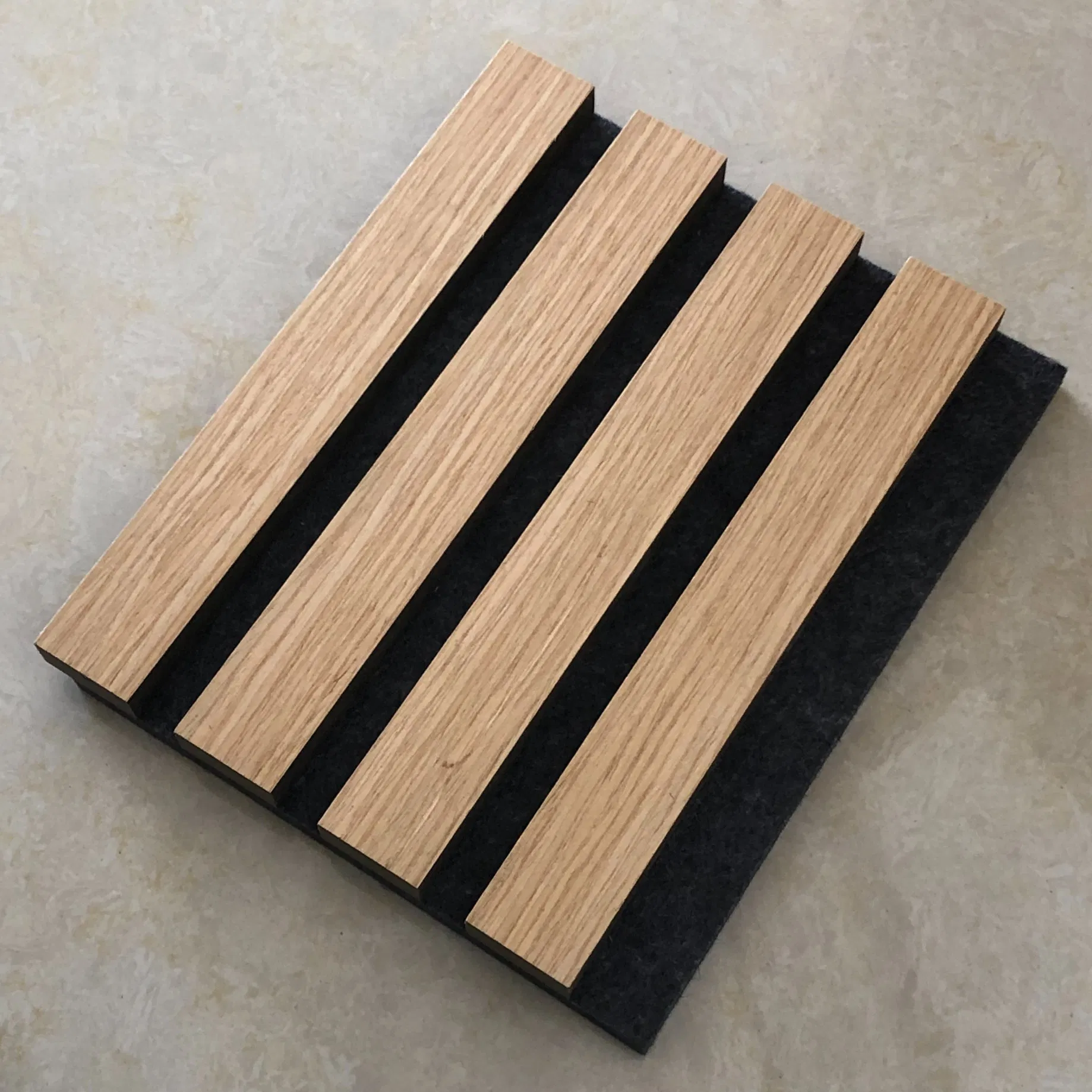 Fire Retardant Sound Proof Wood Veneer MDF Perforated Wooden Slats Acoustic Panel