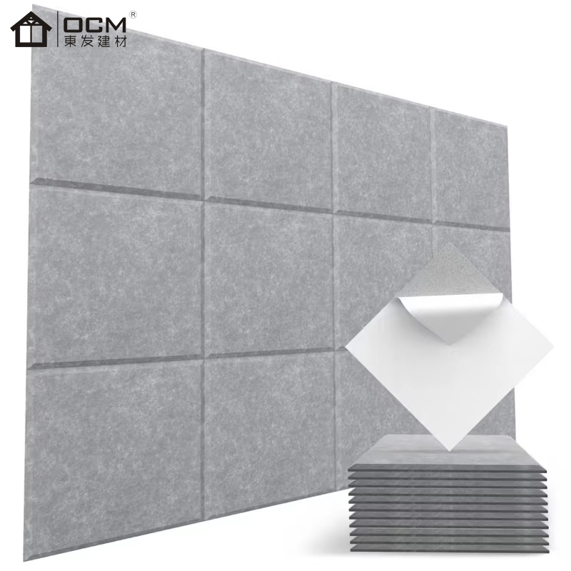 Eco-Friendly Acoustic Panels Class B Fire-Rated Sound-Absorbing Panels Ceiling/Walls Durable Perforated Acoustic Felt Tiles