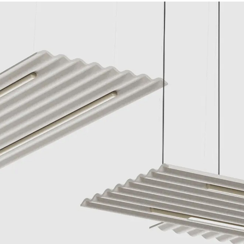 Decorative Insulating Wave Baffle Felt Polyester Fiber Sound Insulation Wall Curved Pet Ceiling Sound Insulation Board