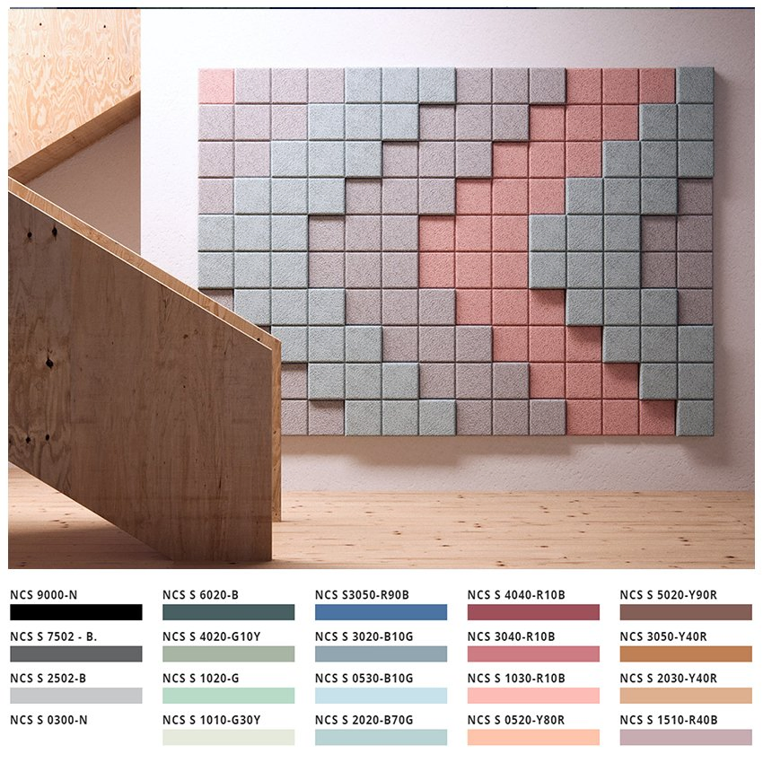 Colorful Sound Control and Eliminate Noise Wall Finish Wood Wool Acoustic Panels for Interior