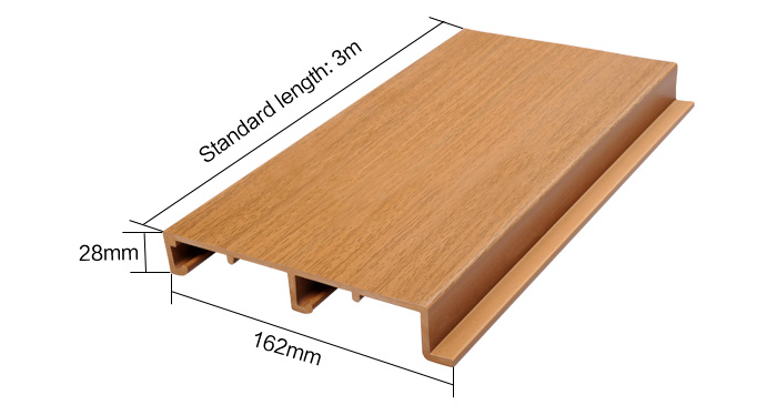 AG. Acoustic out Door Decor Material WPC Wall Panel Eco Wood Plastic Composite Flooring Square Tube Ceiling