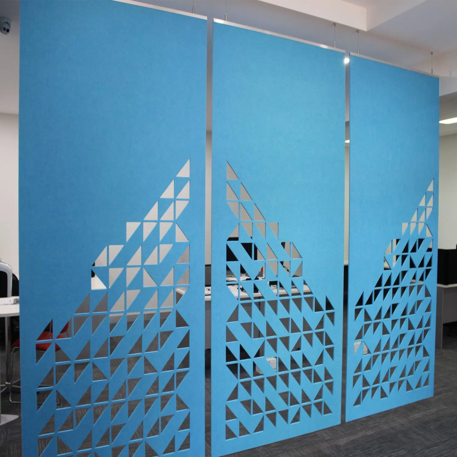 Flexible Room Divider Noise Cancelling Acoustic Hanging Screen Polyester Fiber Soundproof Office Partition