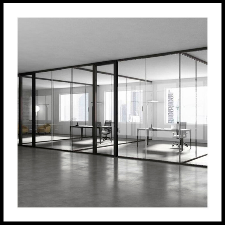 Customization Decoration Full Height Acoustic Office Glass Partition Wall