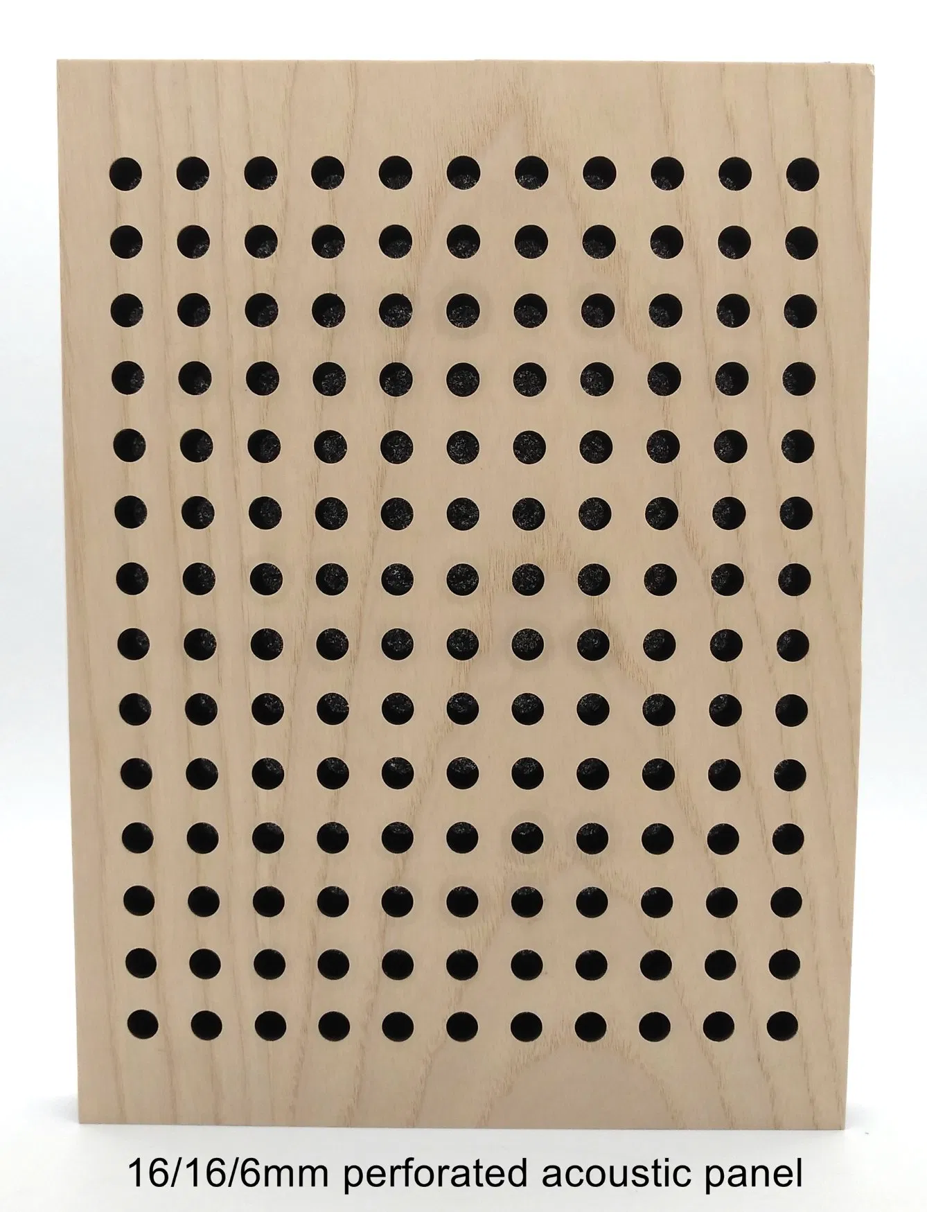 Walnut veneer 16/16/6mm perforated acoustic panel metro station ceiling sound asorbing board