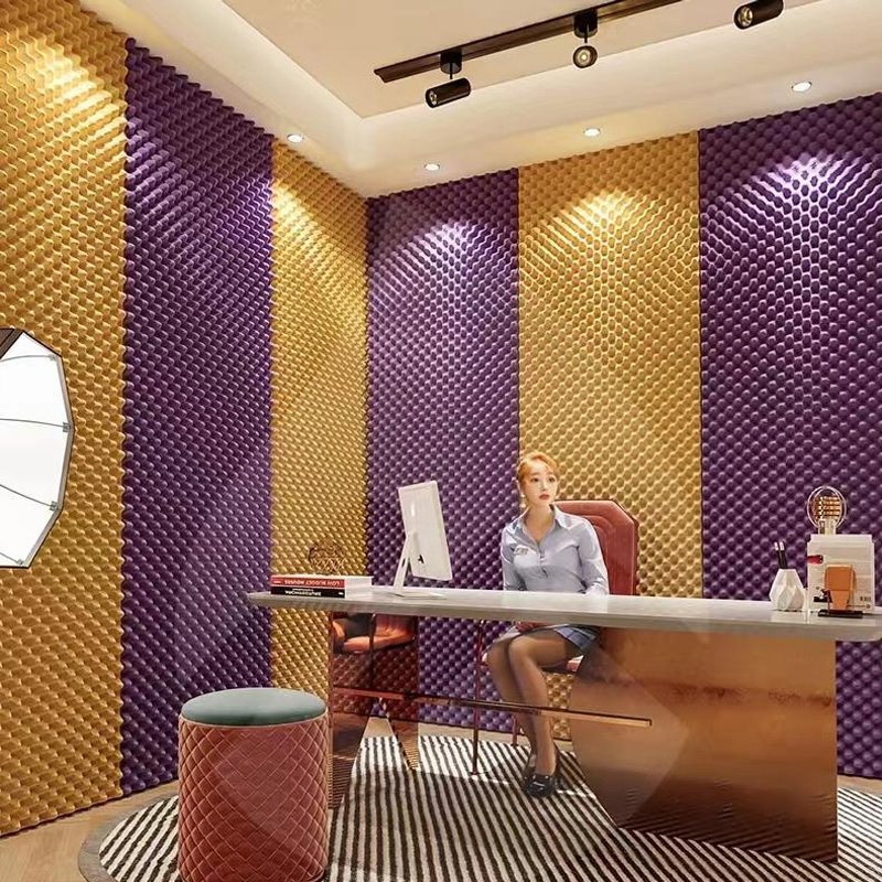 Modern Design Polyurethane Sound-Absorbing Wall Panels Self-Adhesive Soundproof Foam Panels