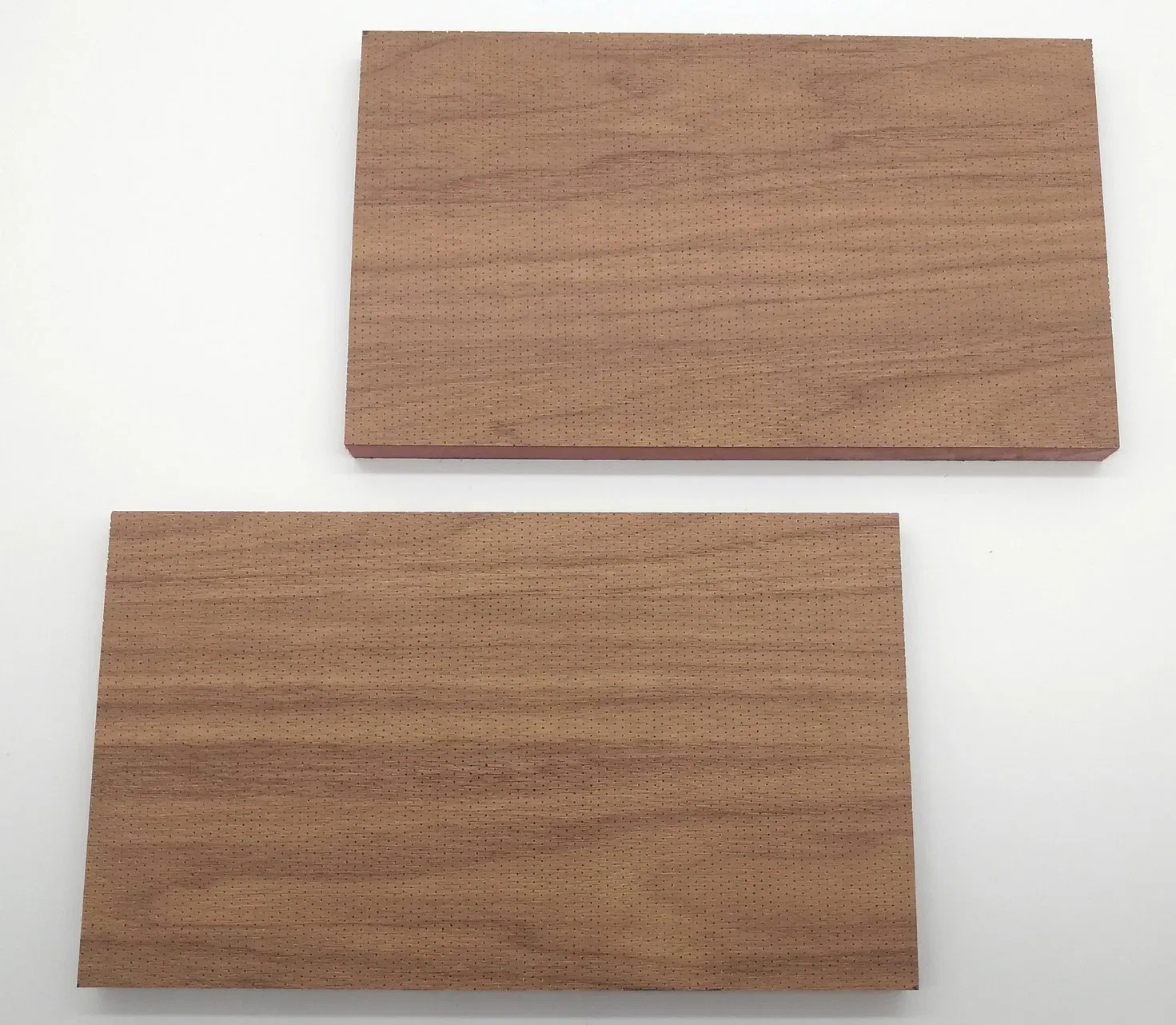 Veneer Walnut 2/2/0.5mm Micro Perforated Acoustic Panel Interior Soundproof Building Material