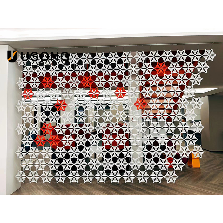 Usong Snowflakes Sound-Absorbing Office Partition Baffle Screen Quiet Spaces Acoustic Partition