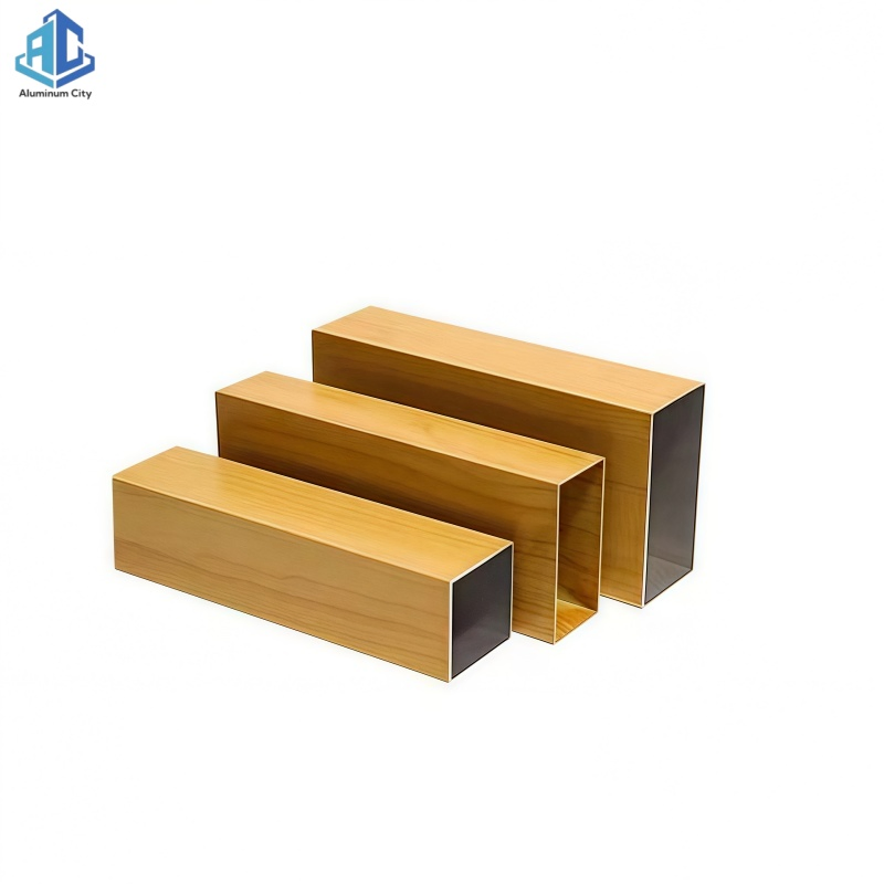 Premium Acoustic Metal Baffle Ceiling System with Wood Grain Finish