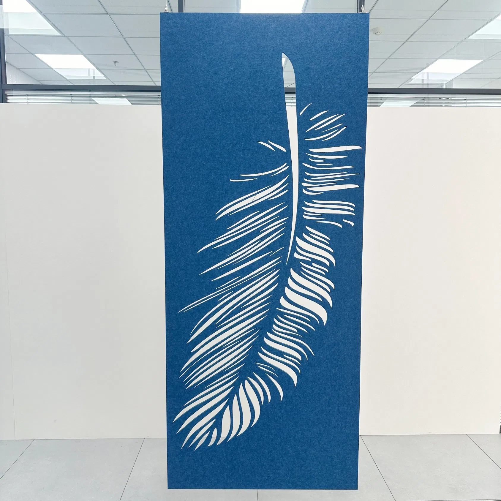 Custom Color Pet Felt Acoustic Panel Hanging Divider Sound Absorbing Partition Wall Tile Decorative Baffle Commercial Office China Factory