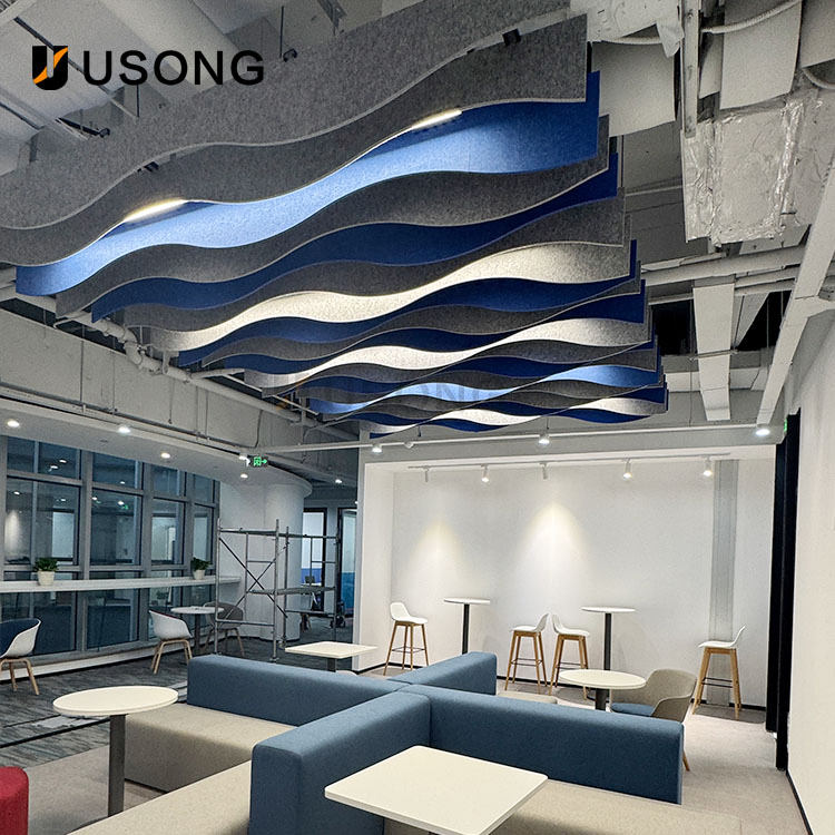 100 Polyester Felt Sound Insulation Boards Are Used for Ceiling Suspension