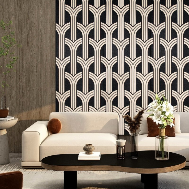 Multiple Specifications Perforated Wooden Acoustic Panels 90% Noise Reduction for Home Cinema Hospital School Graphic Design