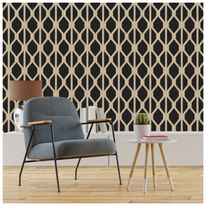 Multiple Specifications Perforated Wooden Acoustic Panels 90% Noise Reduction for Home Cinema Hospital School Graphic Design