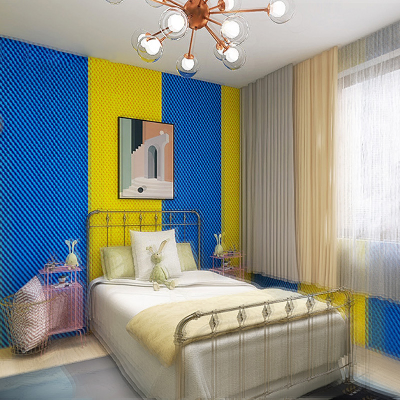 Modern Design Polyurethane Sound-Absorbing Wall Panels Self-Adhesive Soundproof Foam Panels