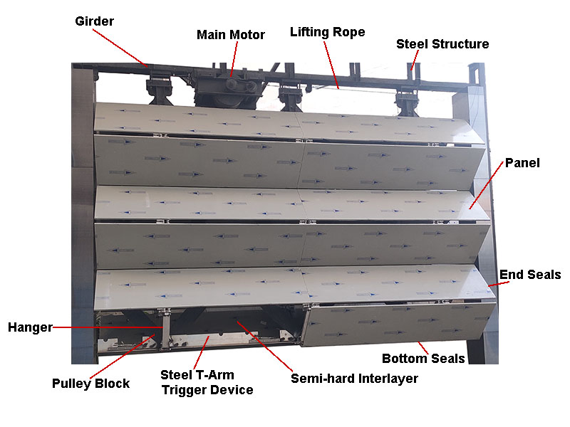 Operable Partition Wall Automatic Vertically Folding Retractable Acoustic Wall System